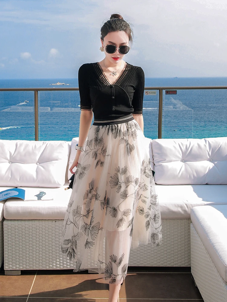 

Женская обувь в элегантном офисном стиле, комплект одежды из 2 предметов летний 2021 дизайнерская модель последних модных показов; Трикотажны...