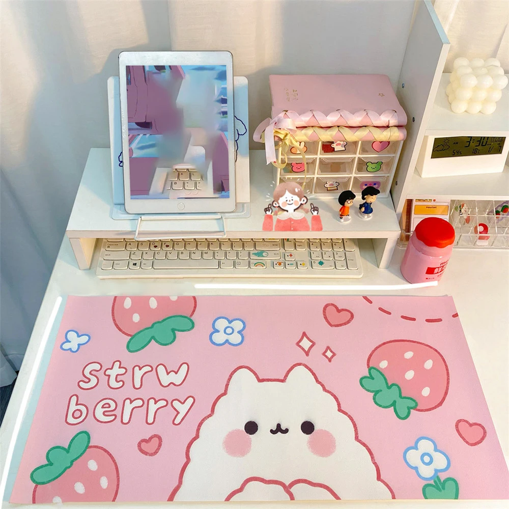 

Cute Mouse Pad Cartoon Waterproof Desktop Large Mouse Pad Writing Pad Home Decor Deskpad Mouse Pad Large Kawaii Gaming Desk