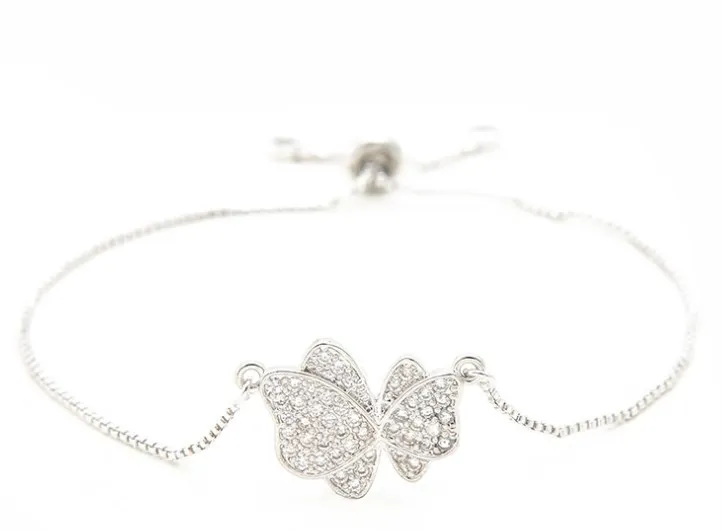 Золотой Серебряный браслет-цепочка микро проложить cz веревка Роза кубический