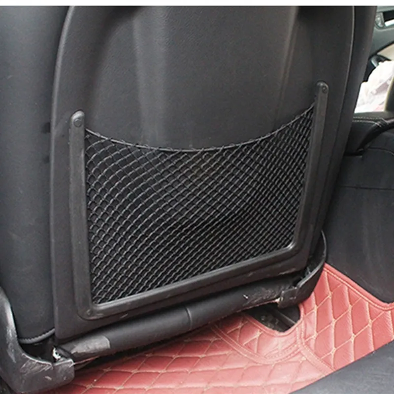 

1pc Car Seat Back Bag Storage Luggage Organizer Holder Mesh Cargo Pouch For Audi A4L Q5 Series
