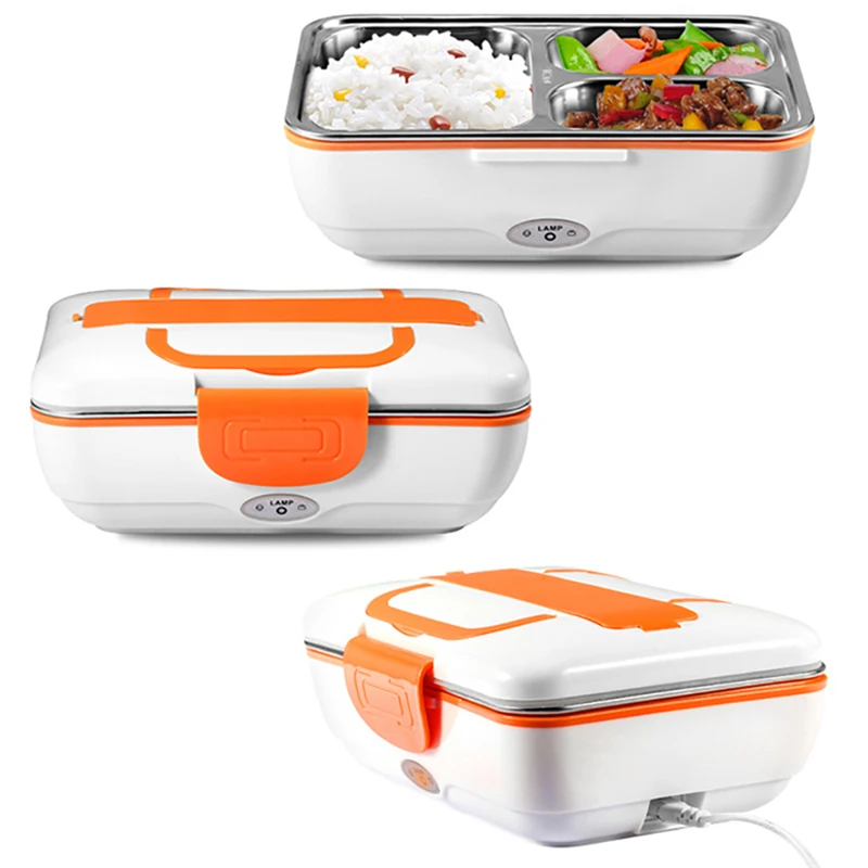 

Portable Electric Lunch Box Car Truck Home US Plug/EU Plug 12V/24V 110V/220V School Bento Rice Cooker Food Container Warmer