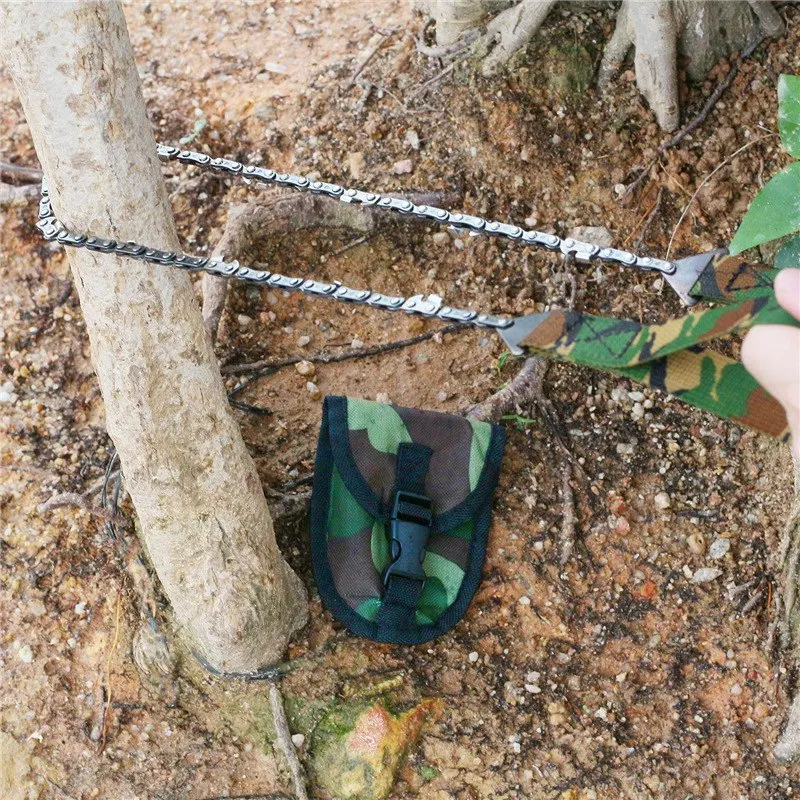 Наружная камуфляжная карманная цепная пила для выживания в джунглях ручная