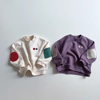 2022 new baby boy casual sweatshirt kids geometric embroidery sweatshirt newborn infant long sleeve pullover tops toddler hoodie