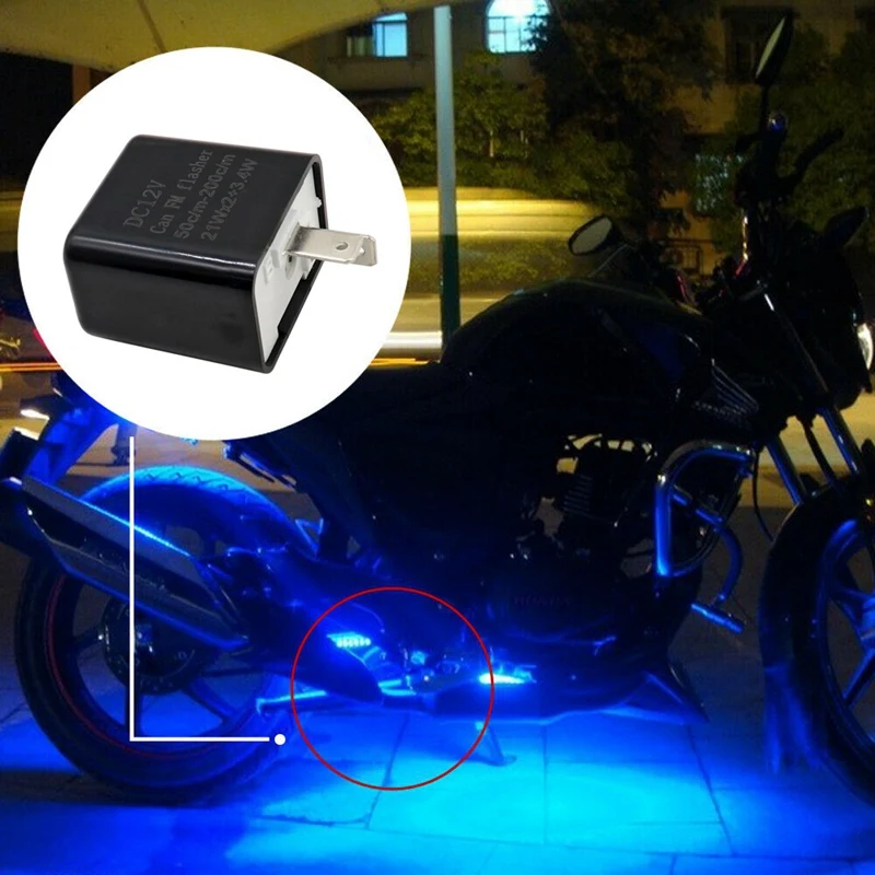 2-контактный Светодиодный проблесковый маячок реле 12V Регулируемая частота пульт