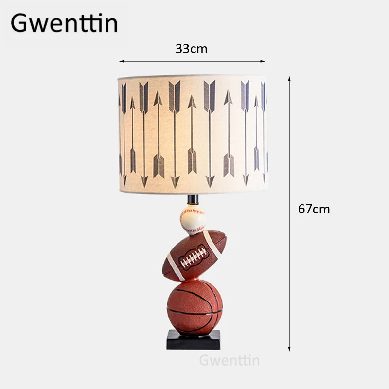 Современные баскетбольные футбольные настольные лампы для гостиной спальни