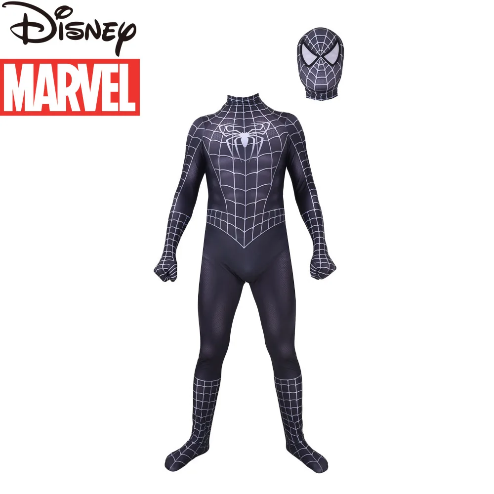 

Disney Марвел, Мстители, паук-мужской Детский костюм для ролевых игр, тонкий цельный костюм на Хэллоуин, костюм супергероя из фильма Marvel