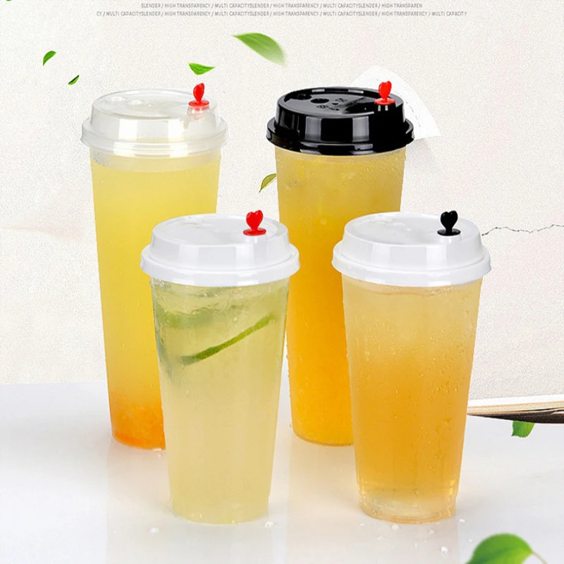 

20pcs BubbLe Tea CUP High temperature resistant PP material safe for food disposable plastic milk tea cup juice cup transparent