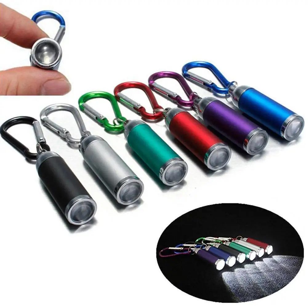 

1Pcs Mini LED Torch Flashlight With Carabiner Keychain Compact Tool Small Accessories Hiking Portable Outdoor Camping Torch