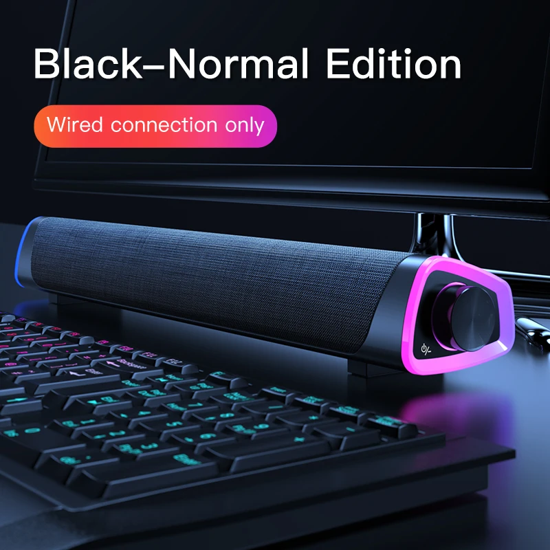 3D Surround Soundbar Speaker Wired Computer Speakers Stereo Subwoofer Sound bar for Laptop PC Theater TV Aux 3.5mm | Электроника