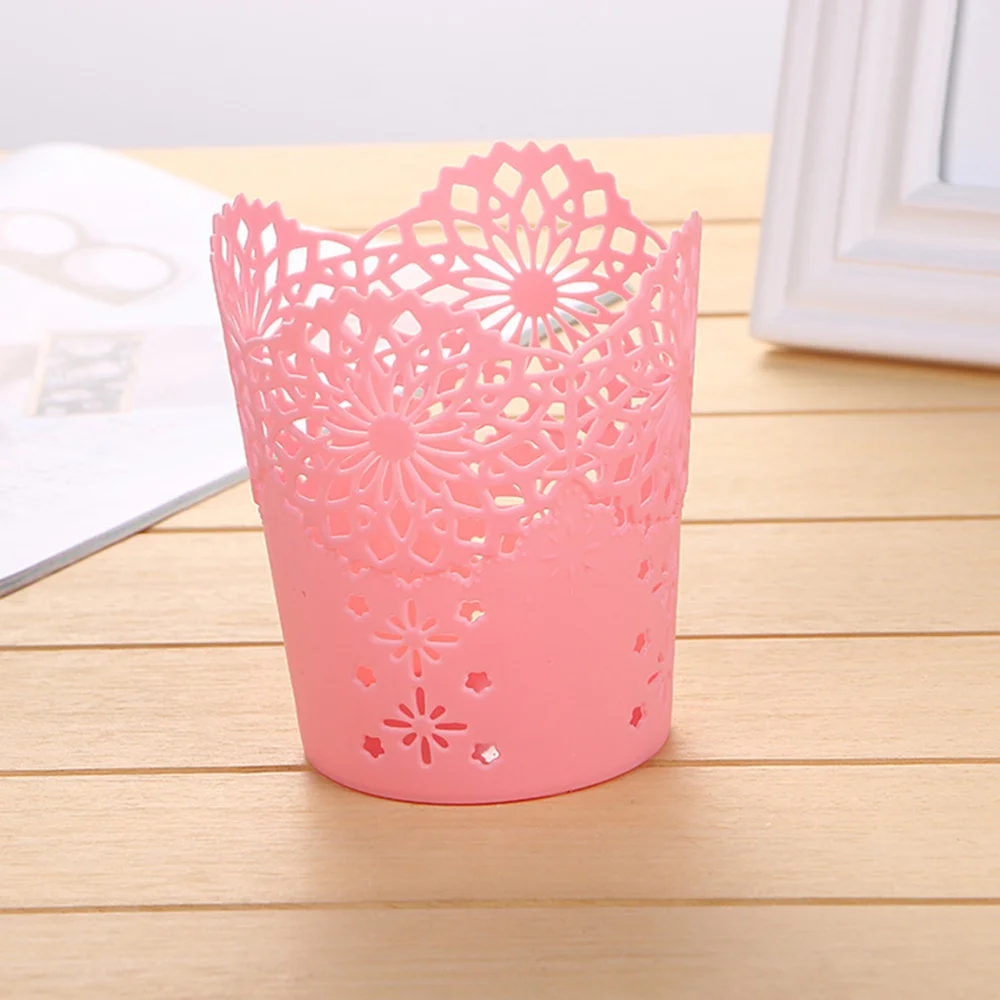 

6 Pcs Different Pencil Cup Pen Pencil Holder Cup Set Ruler Organizer Desk Sorter (+ Purple + Blue + Green + Orange + Rosy)