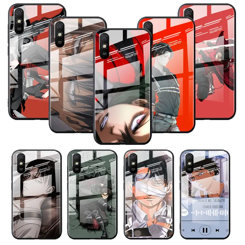 

Tempered Glass Cover Attack On Titan Ackerman For Xiaomi Redmi K40 K30 K20 9T 9C 9A 9 8A 7 Pro Plus Shockproof Phone Case