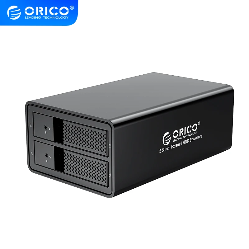 ORICO 3 5 дюймов док станция для жесткого диска 2 Bay Алюминий USB3.0 SATA 32 ТБ корпус с 36 Вт