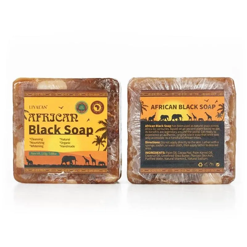 

Natural 100% African Black Soap Beauty Whitening Soap Magic Anti Taches Rebelles Bath Body Treatment Acne Soap Body Skin Care