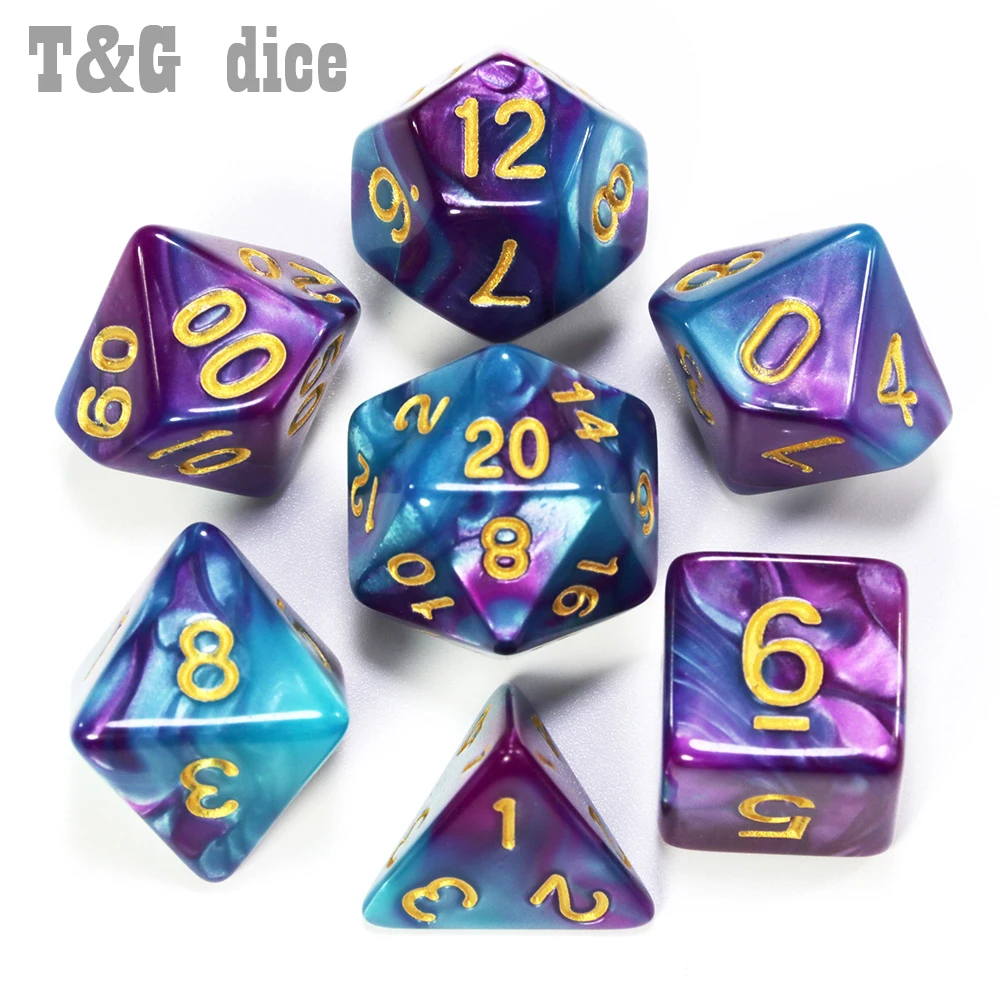 7 шт./компл. ролевая игра dnd настольная Dnd Два цвета специальная игральная кость