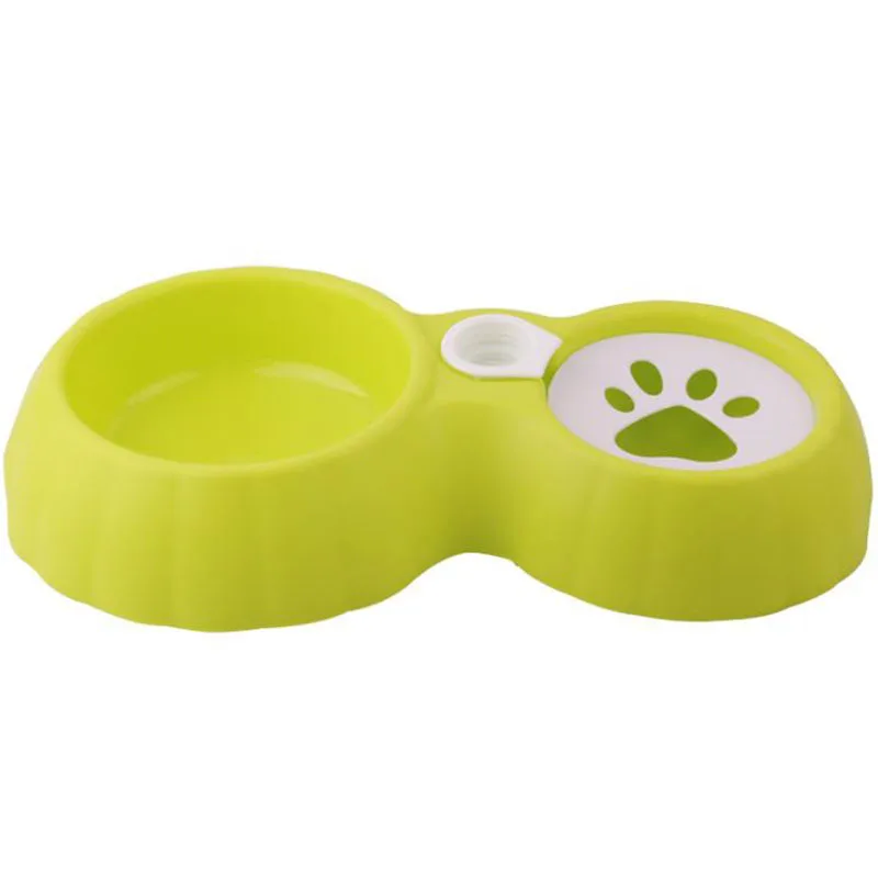 Pet Bowl Dish Automatic Dual-drinking Dispenser Water Food Feeder Fountain Puppy Dog Cat | Feeders