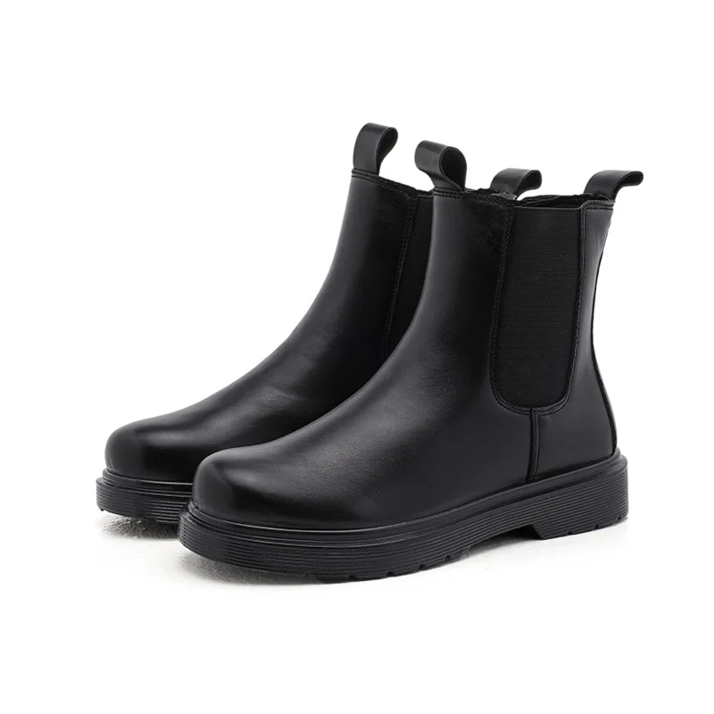 

of autumn winter 2020 net red same chimney boots children's type new Chelsea boots British style thick soled plush short