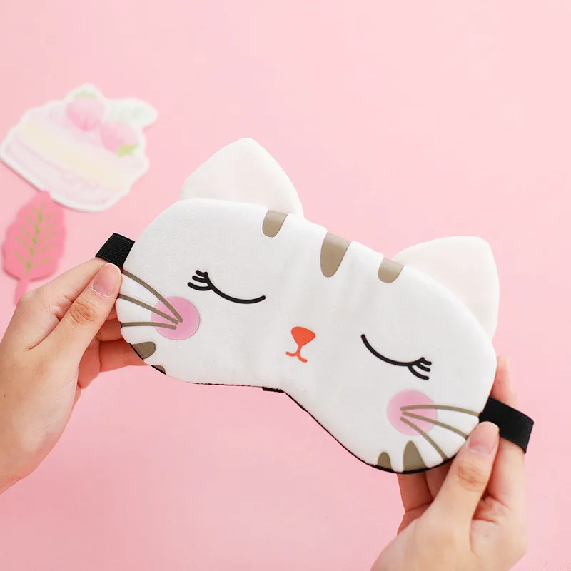 Маска для сна повязка на глаза хлопковая маска в виде кошачьего симпатичная