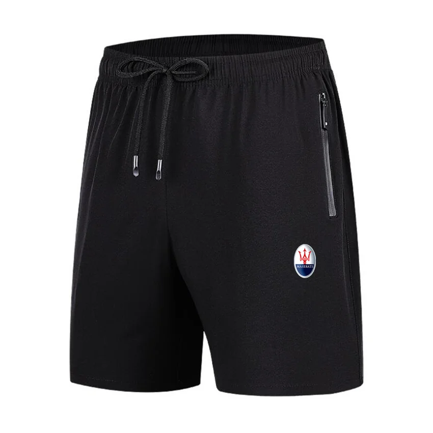 

2021 Summer New Maserati Car Logo Men's Fitness Sports Fashion Casual Morning Running Training Basketball Stretch Thin Shorts