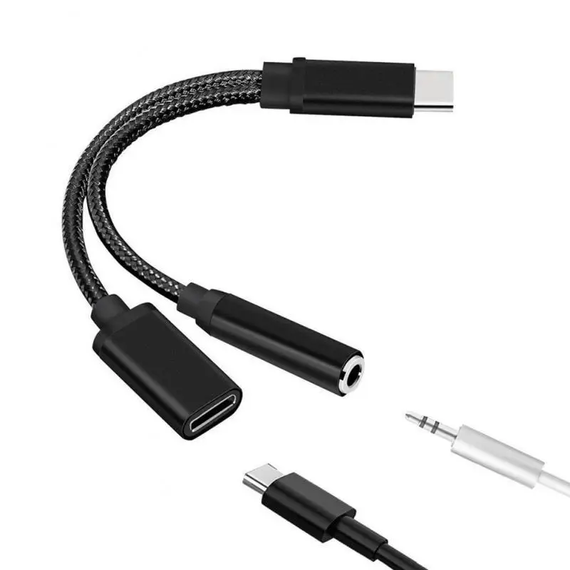 Новый USB Type C аудио кабель 2 в 1 разъем 3 5 мм адаптер для наушников конвертер