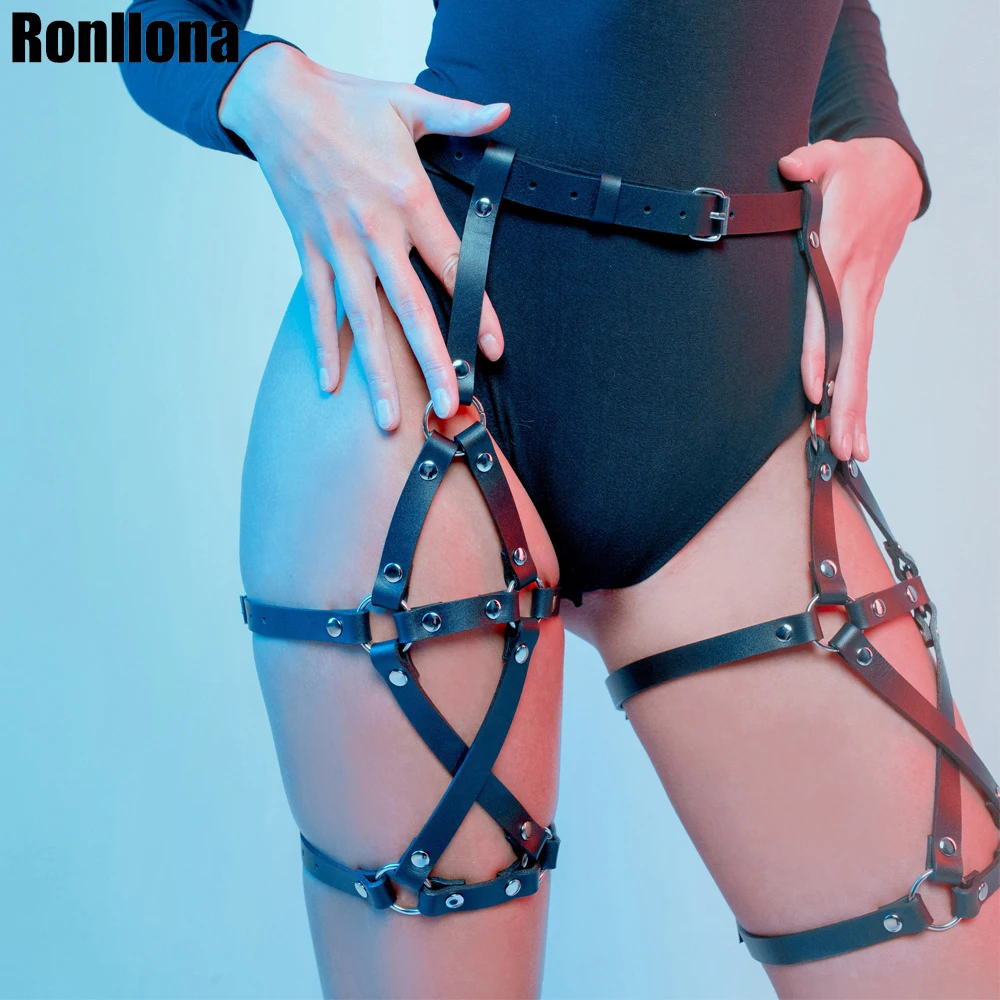 Ronllona, сексуальные подвязки, кожа, портупея, Пастельная готика, пояс, регулируемые ремни, БДСМ, для женщин, фетиш, панк, готика, Рейв, ночной клуб