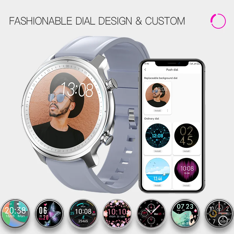 AISHI Q1 Bluetooth Call Смарт-часы Фитнес-трекер SmartWatch Пульсометр Давление кислорода в