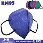 Цвет синий, черный; Большие размеры KN95 маска 5 слоев FFP2 маска mascarillas ffp2reutilizable маски для лица рот крышка с защитой от пыли загрязнения FFP3 маска