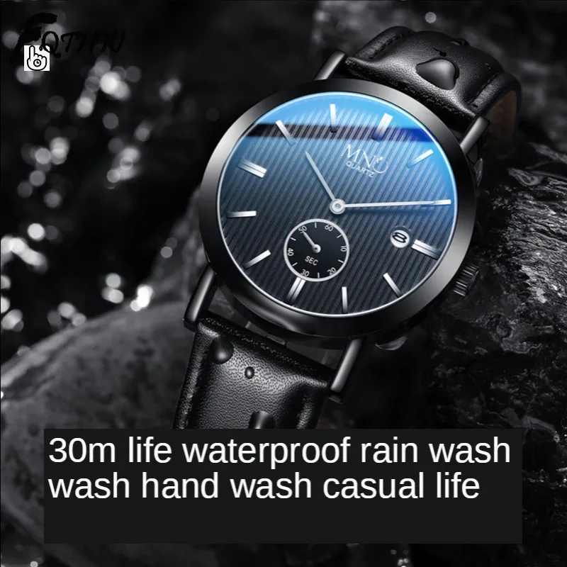 

Fashion Luxury Niche Watch Male Top Brand Business Quartz Watch Simple Pointer Student Belt Watch Men Casual Clock Wristwatch