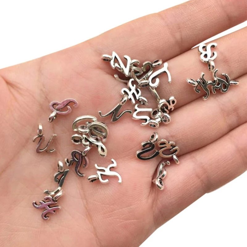 

Alloy Pendant A-Z 26 Letter Pendant Big Hole Diy Pendant Pendant for Handmade Jewelry Making Accessories