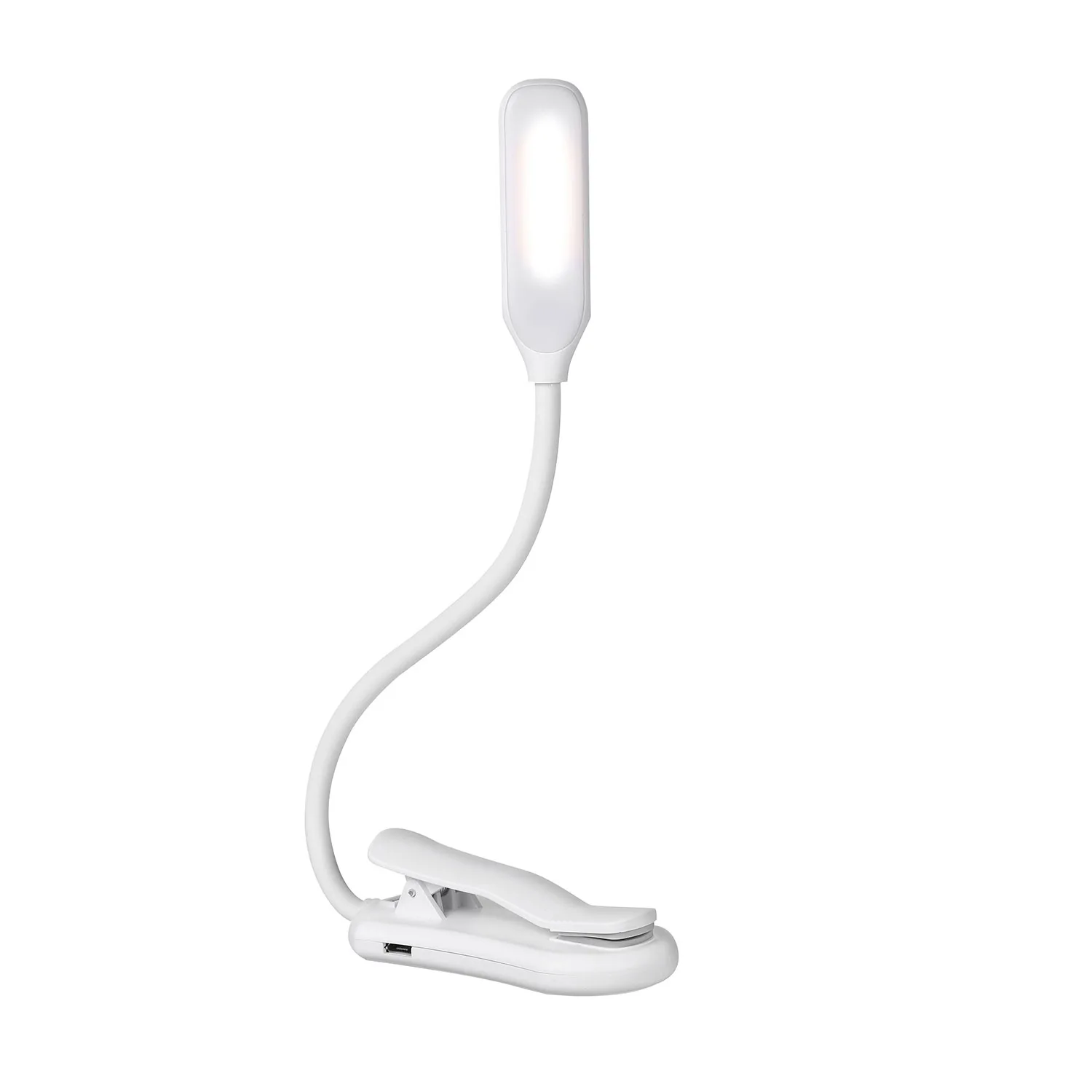 

Clip on Book Ligh Reading Light 7 LED with 3 Brightness USB Rechargeable, Eye Care Lamp with Power Indicator