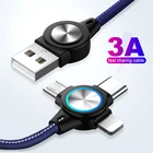 3 в 1, USB-кабель для iPhone 13, 12, XS