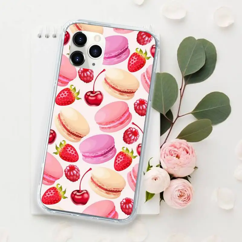 

Dessert ice cream Macaron Food Phone Cases for iPhone 11 12 pro XS MAX 8 7 6 6S Plus X 5S SE 2020 XR funda coque