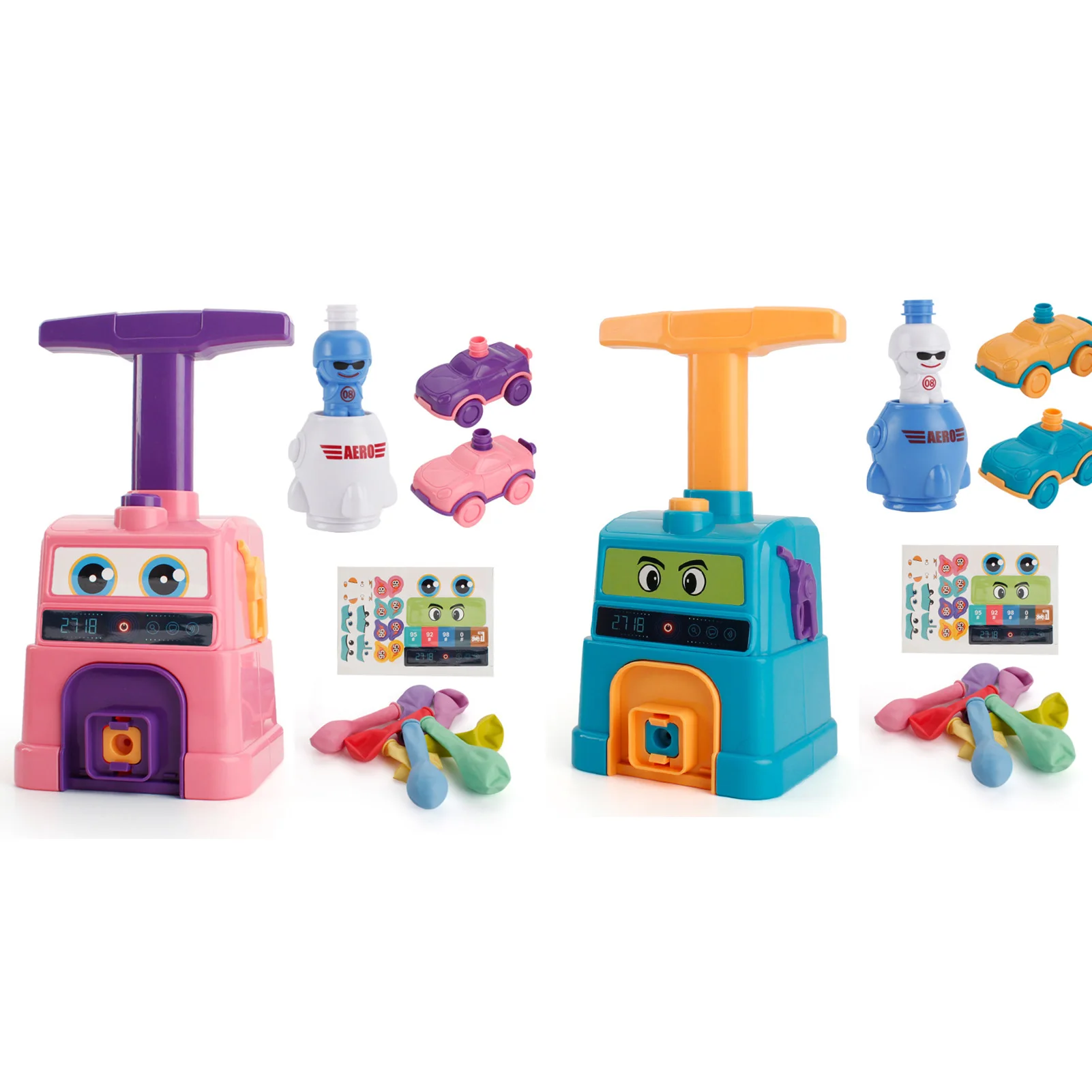 

Balloon Powered Cars Balloon Race Car Toy Creative Inflatable Balloon Pump Car Aerodynamic Inertial Car Racer Kit