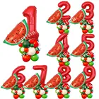 28 шт. воздушный шар в форме арбуза набор летних Праздничных Украшений шары из фольги с фруктами латексные шары Детские подарки на день рождения товары сделай сам