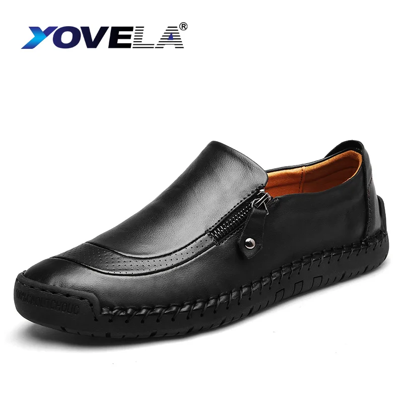 

Fashion Men Leather Shoes Breathable Casual Shoes High Quality Men's Non-slip Driving Loafers Comfortable Men's Flats Shoes