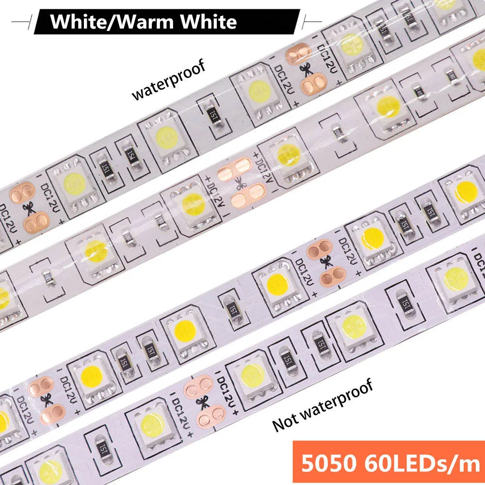 5050 RGB Светодиодная лента 60 Светодиодный s/m RGBW RGBWW RGB CCT белый теплый белый светодиодный свет водонепроницаемый 12 В светодиодный свет для дома