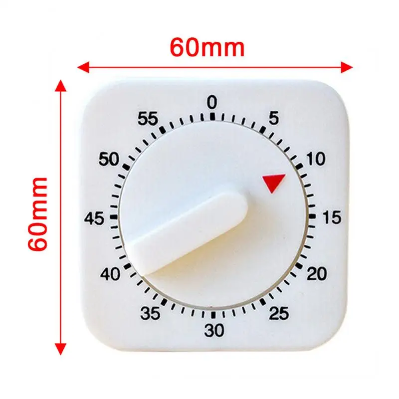 

1pcs Kitchen Timer Square 60 Minute Mechanical Kitchen Cooking Timer Alarm Food Preparation Baking Cook Alarm Cooking Timer New