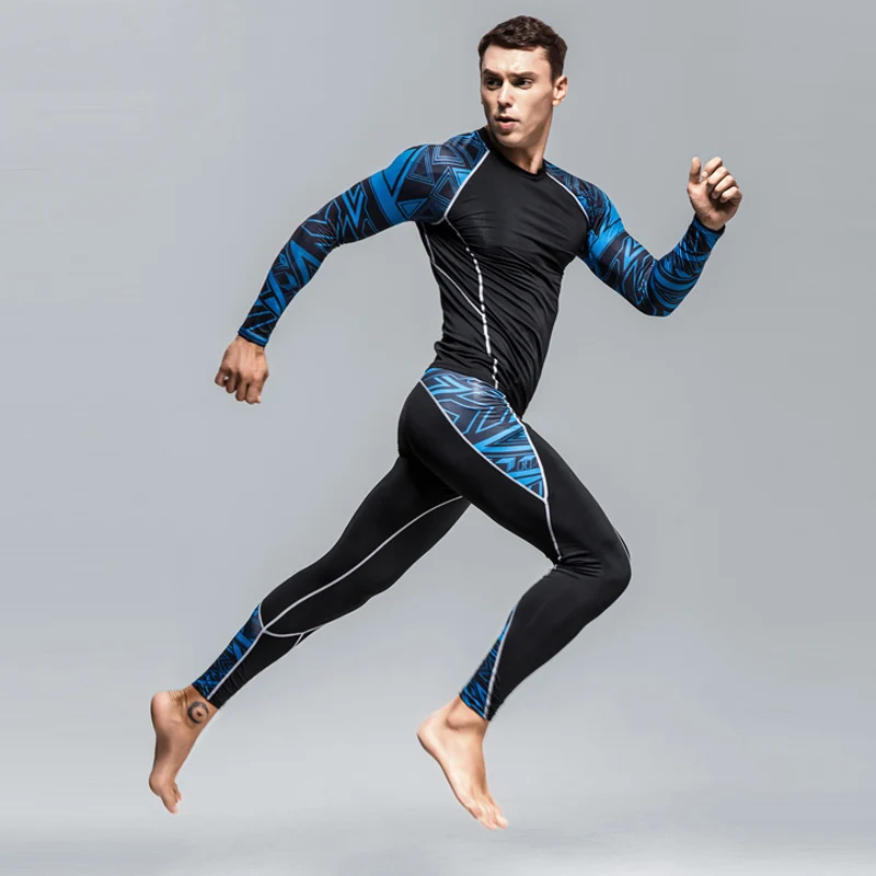 Футболка мужская компрессионная с длинным рукавом и принтом волка|Наборы для