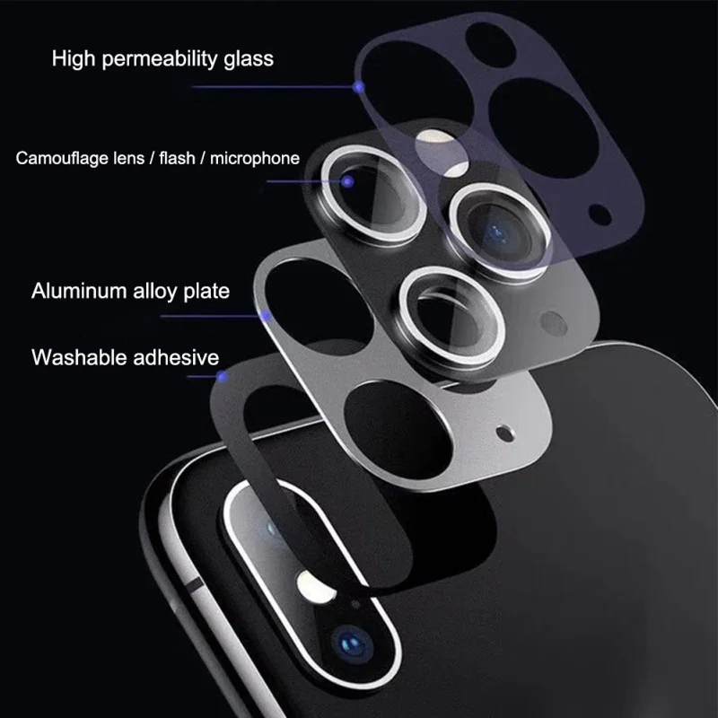 Камера 3D Защитная Наклейка на рассеиватель протектор экрана для iPhone X XS MAX крышка камеры секундная Замена для iPhone11 Pro MAX