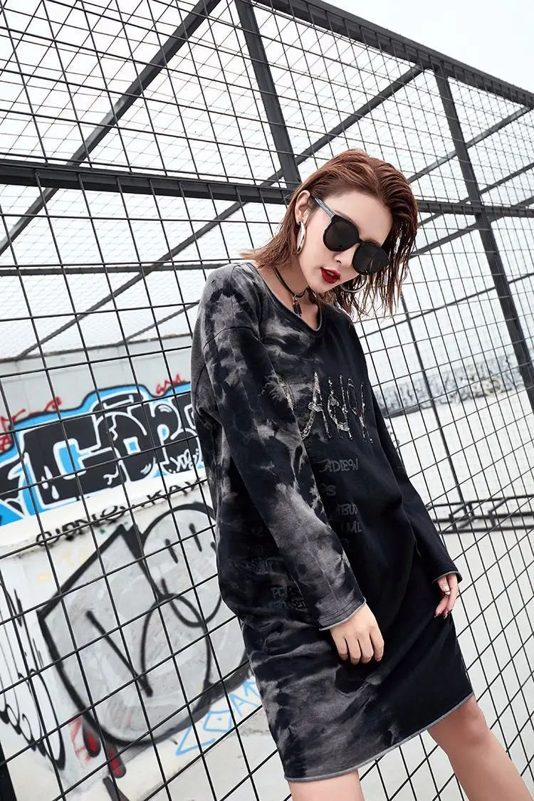 Max LuLu Роскошные брендовые камуфляжные футболки Harajuku для девочек, женская черная длинная футболка с блестками, Женская 3d футболка большого размера