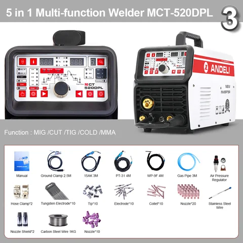 Многофункциональный аппарат для сварки Tig/Mig/Cut/Mma, 5 в 1, MCT-520DPL акций, MCT-520DPC