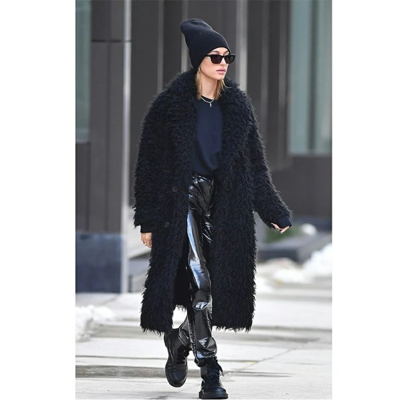 Женское пальто из искусственного меха премиум-класса женское плюшевое меховое