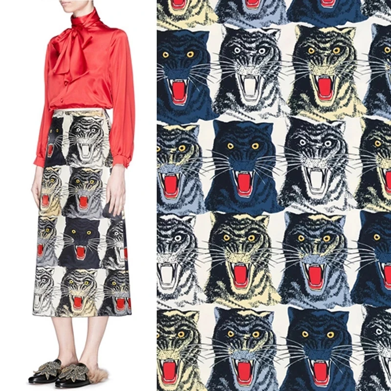 100X145cm многоцветный и леопардовым принтом тигров бежевые эластичные полиэстер