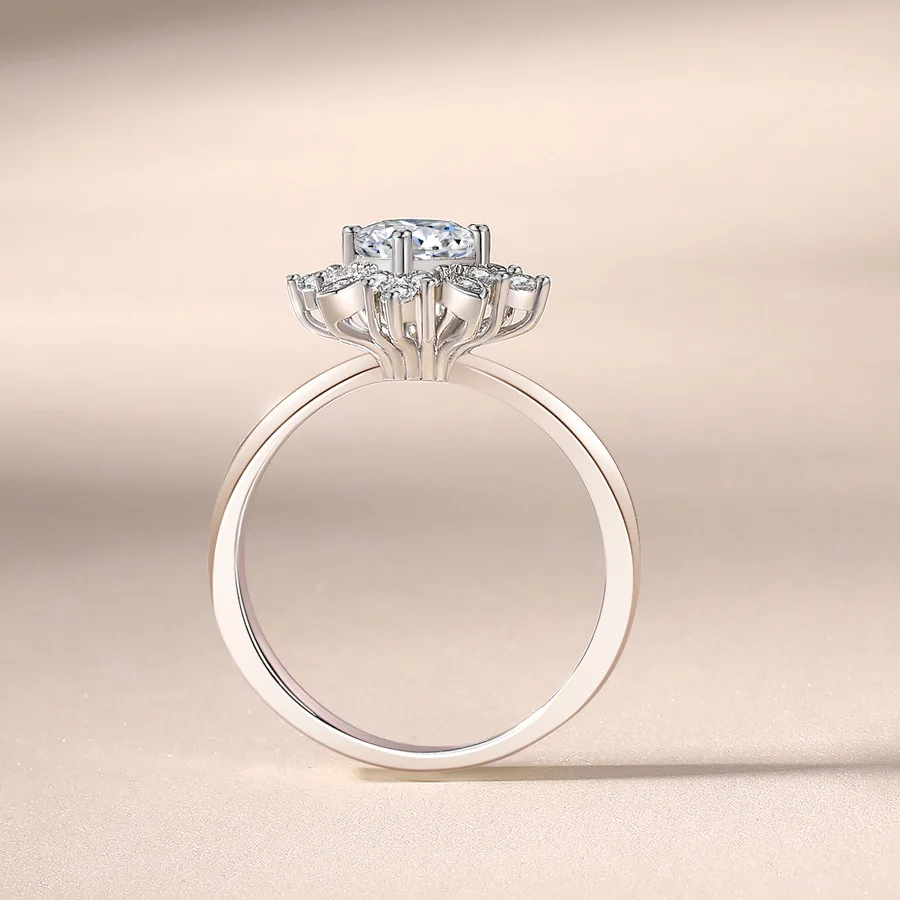 

Fashion Romantic Soild 925 Sterling Silver Wedding Ring Diamond Jewelry Party Engagement Brand 4-10 Size Rings for Women Gift