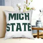 Наволочка-Подушка с принтом, домашняя мягкая декоративная подушка Mich State Msu University College футбол, баскетбол, Спорт Green