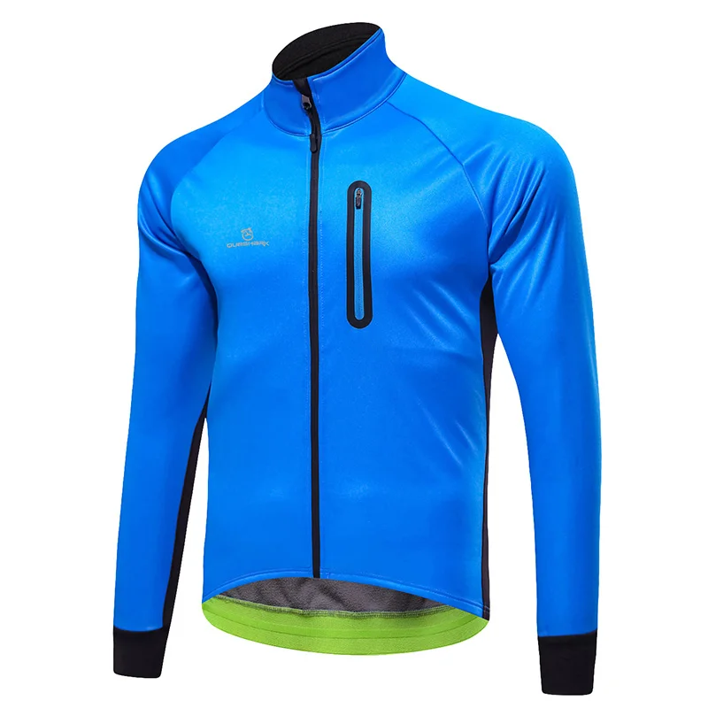 

Professional Men Winter Long Sleeve Cycling Windproof Thermal Fleece Windbreaker Breathable MTB Bicycle Coat