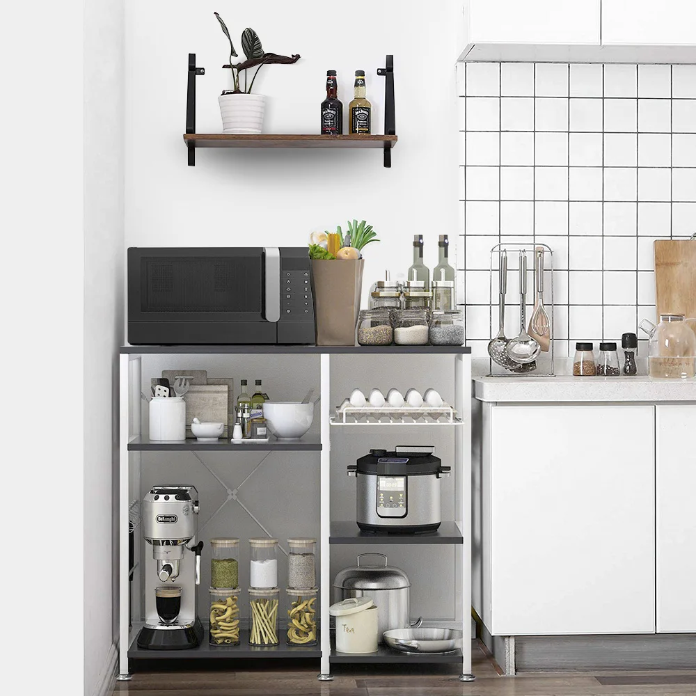 Кухонная полка для пекарских печенья хранения 4-уровневая + 3-ярусная книг специй