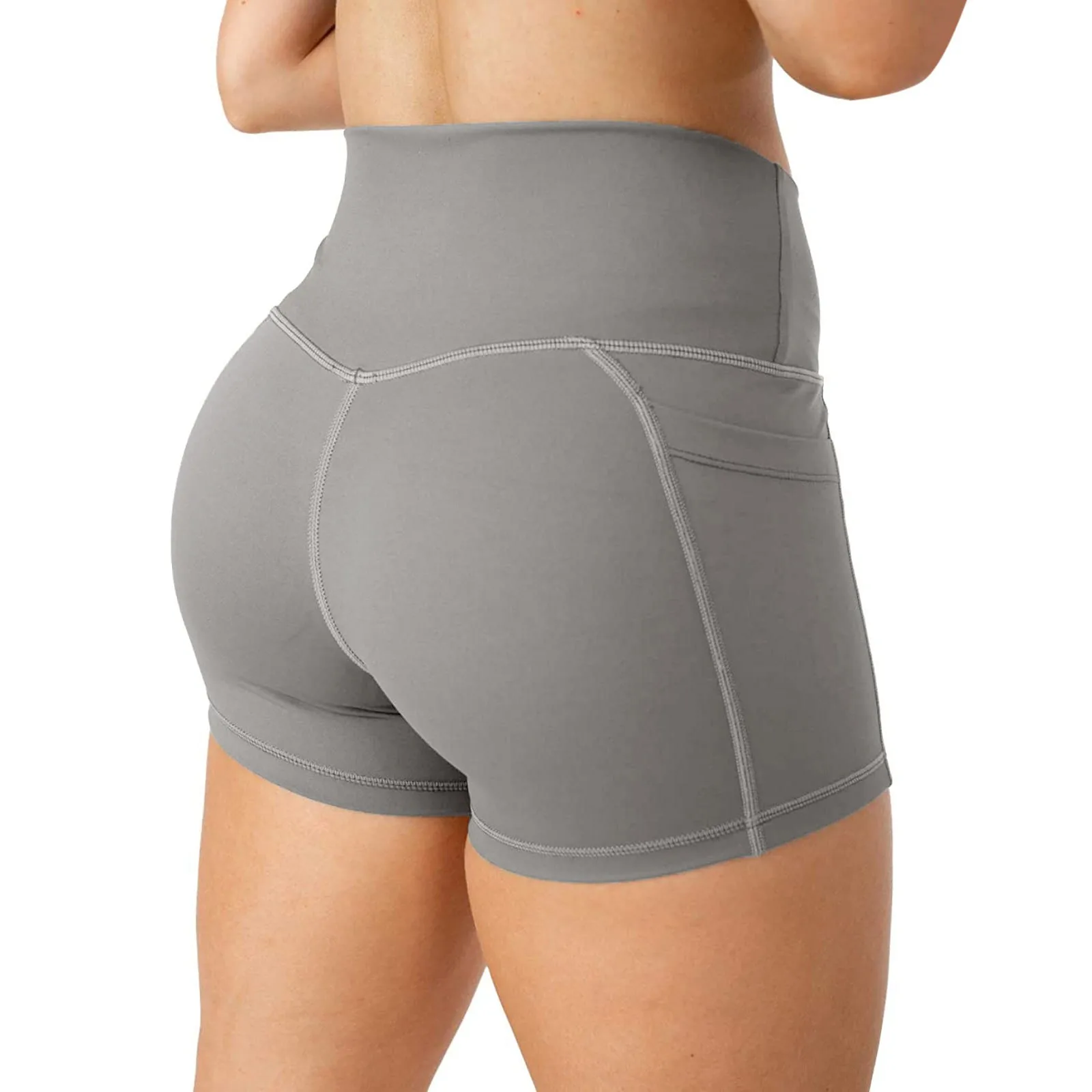 

Women's Casual Sport Solid Fashion High Waist Leggings Yoga Shorts