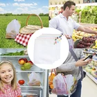 Сетчатая тканевая сумка 5 шт. для супермаркета, многоразовый мешок для фруктов, овощей, игрушек, воздухопроницаемая комбинированная зеленая сумка из полиэстера