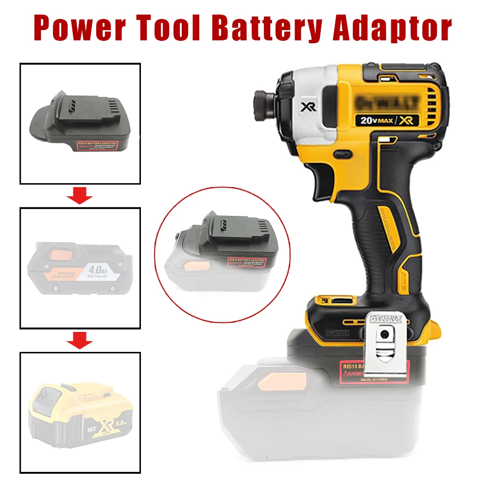 

dawupine ARB18DWL Adapter Converter Can Use for Aeg RidGid 18V Li-ion Battery For Dewalt 18V 20V Lithium Electrical Power Tool