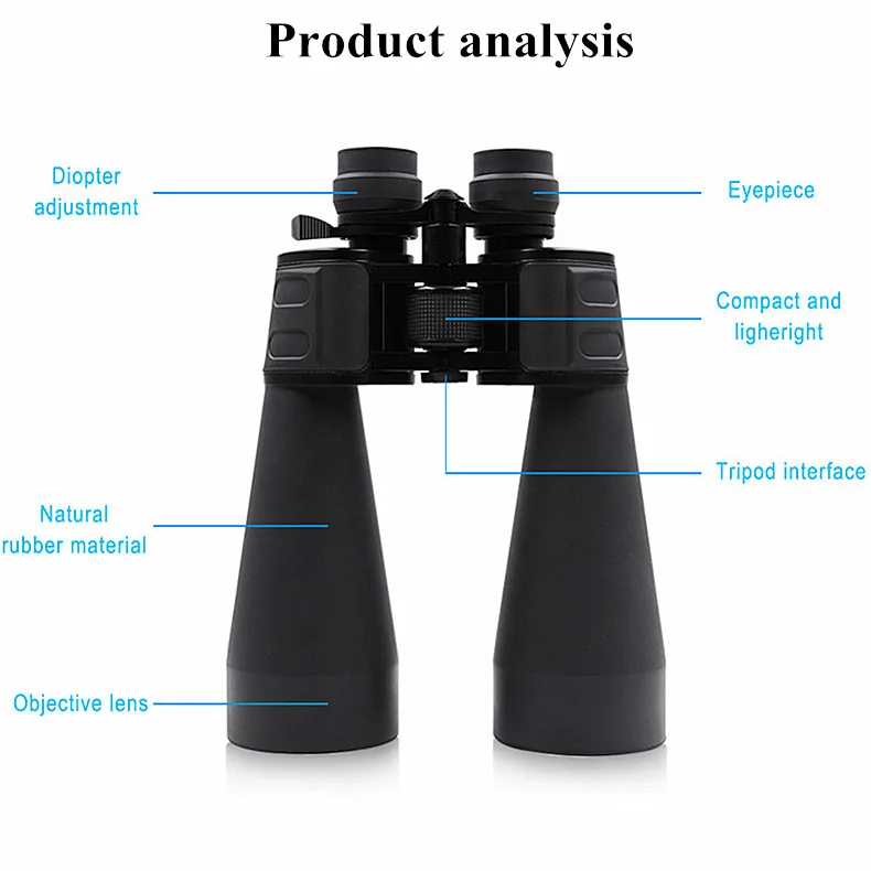 

Professional Binocular 20-180X100 Zoom Powerful HD Telescope Waterproof Wide-Angle Long Range Binocular Eyepiece Night Vision